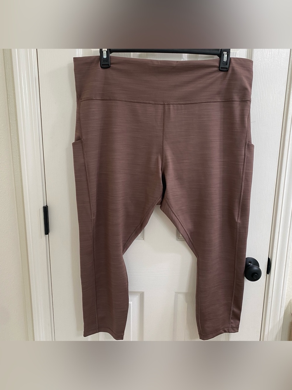 Athleta Ultimate Stash Pocket 7/8 Tights 3X Mauve Brown High Rise Leggings